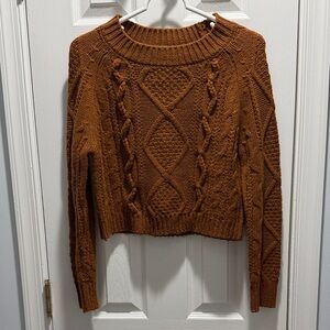 Cable Knit Brown Sweater